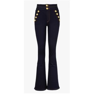 VERONICA BEARD Dalida Indigo Double Waistband Flare Jean 27" Waist Designer